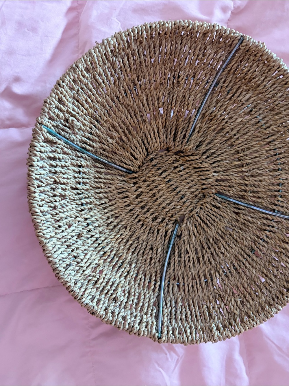 Natural Seagrass Decorative Basket - Tan